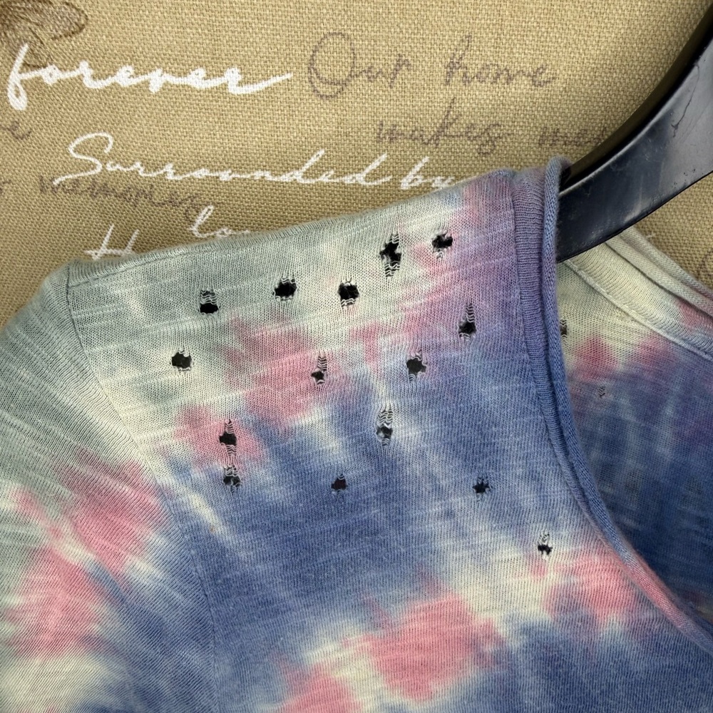 Magnolia Pearl Tie-Dye Love Top - Pink, Blue, White - Picture 9 of 12